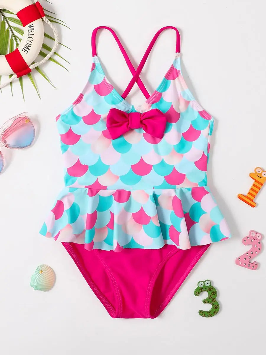 Girls Swimsuit Summer One Piece Bathing Suit Baby Swimwear Kids Girl Bikini Sets Children's Swimming Clothes Beachwear