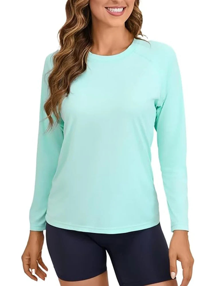 Women Long Sleeve Rashguard Swim Shirts Womens Swimwear Surf Rushguard Top Quality UV-Protection Rush Guard Tops
