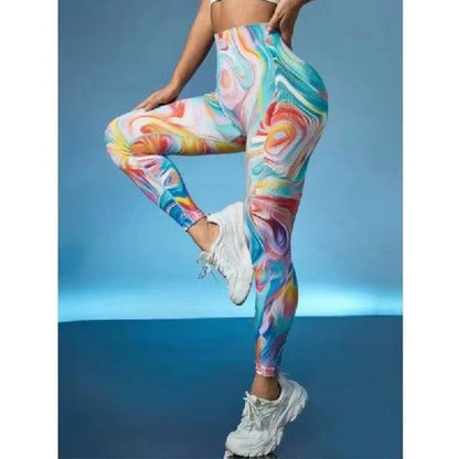 Trendy Leopard Print Yoga Leggings Neon Push Up Pants Cute Elastic Leggings Female Custom Fitness Workout Sports Leggings