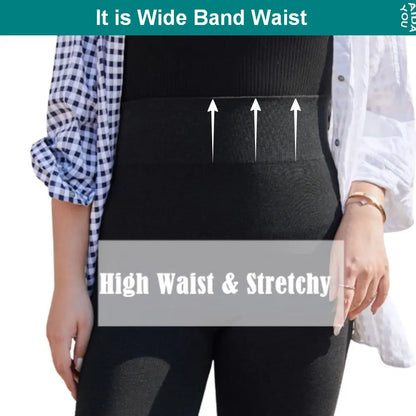 Buttery Soft Plus Size Leggings For Women Super Stretch Wide High Waist Rib Tummy Control Jegging Stirrup & Ankle
