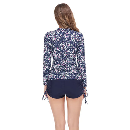 Rash Guard Large Swimsuits With Long Sleeves For Surfing Swimwear Sports Beach Two-Piece Bathing Suits Pool Swimming Suit