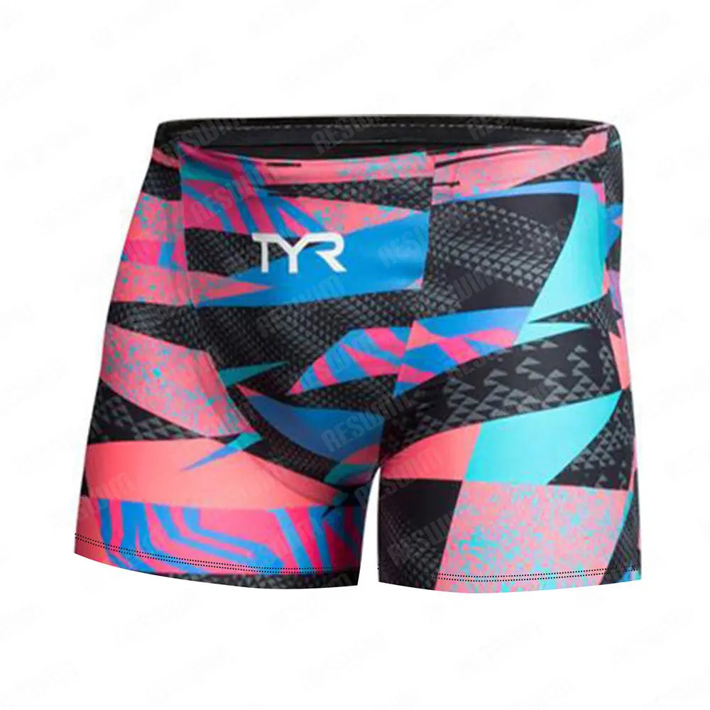 Men's Swim Jammer Athletic Training Swimsuit Shorts Swimming Trunks Jammer Swimwear Beach Tights Shorts Quick Dry Surf Pants