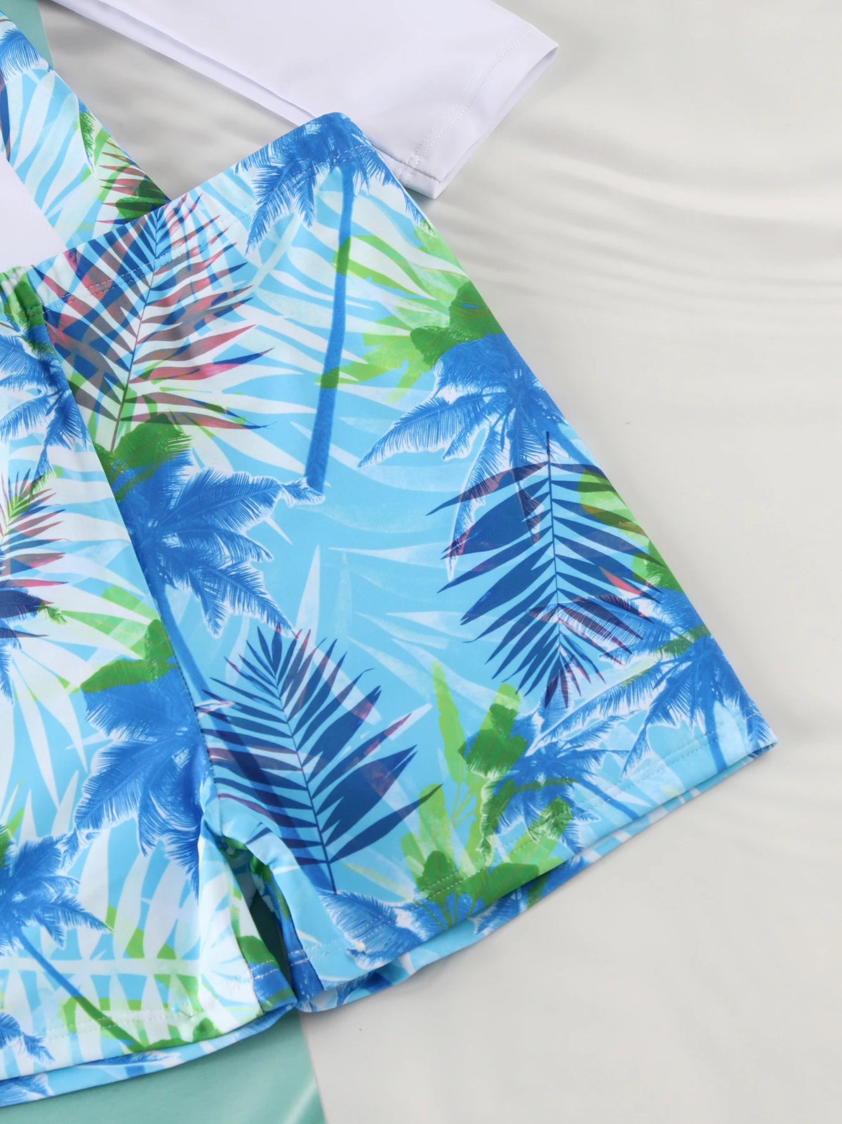 Boys' Palm Print Long Sleeve Rash Guard & Shorts Set