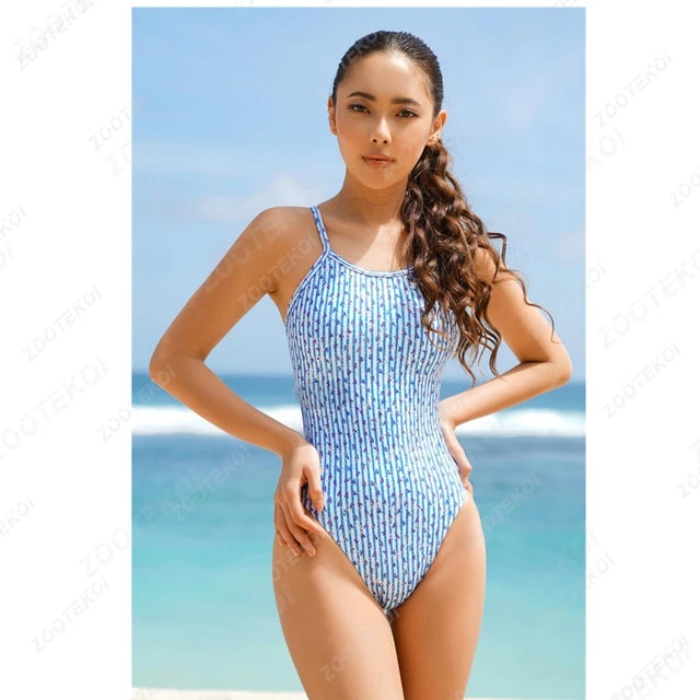 Swimwear Women One Piece Swimsuit Open Water Pool Long Training Swimwear Summer Deck Surf Practice Swimsuit