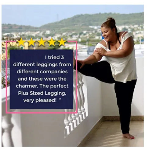 Fleece Lined Plus Size Leggings Thick  for Women - Stretchy & Thick Warm & Comfy - Full Length - Buttery Smooth Soft