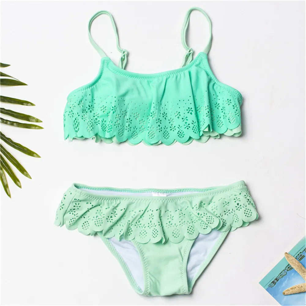 Multi Style Kids Girls Bikini Set Print Girls Kids Swimwear Swimsuit Summer Children Biquini Infant Bathing Suit