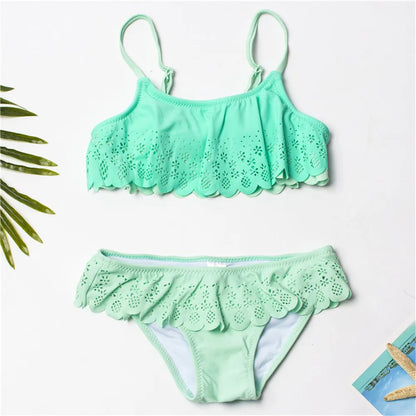 Multi Style Kids Girls Bikini Set Print Girls Kids Swimwear Swimsuit Summer Children Biquini Infant Bathing Suit