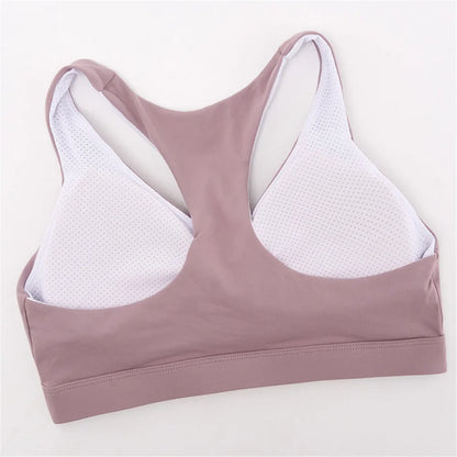 S-2XL Cross Back Sport Bra Pleated Design Fitness Underwear Women Athletic Tank Top Hollow Workout Vest