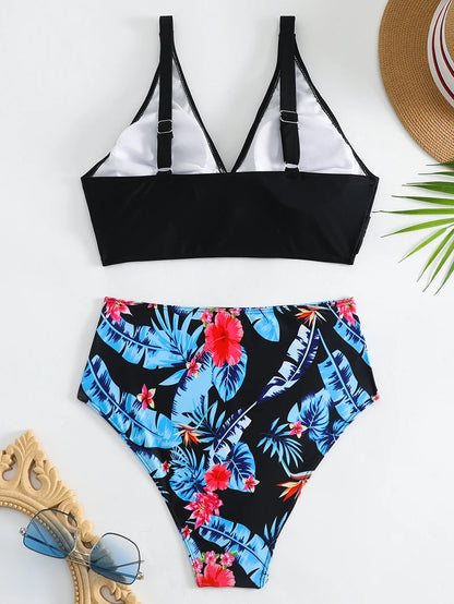 Two Pieces Swimsuits Women Bikini Set Beachwear Push Up Solid Summer Bathing Suit Triangle Bikini Swimwear Low Waist