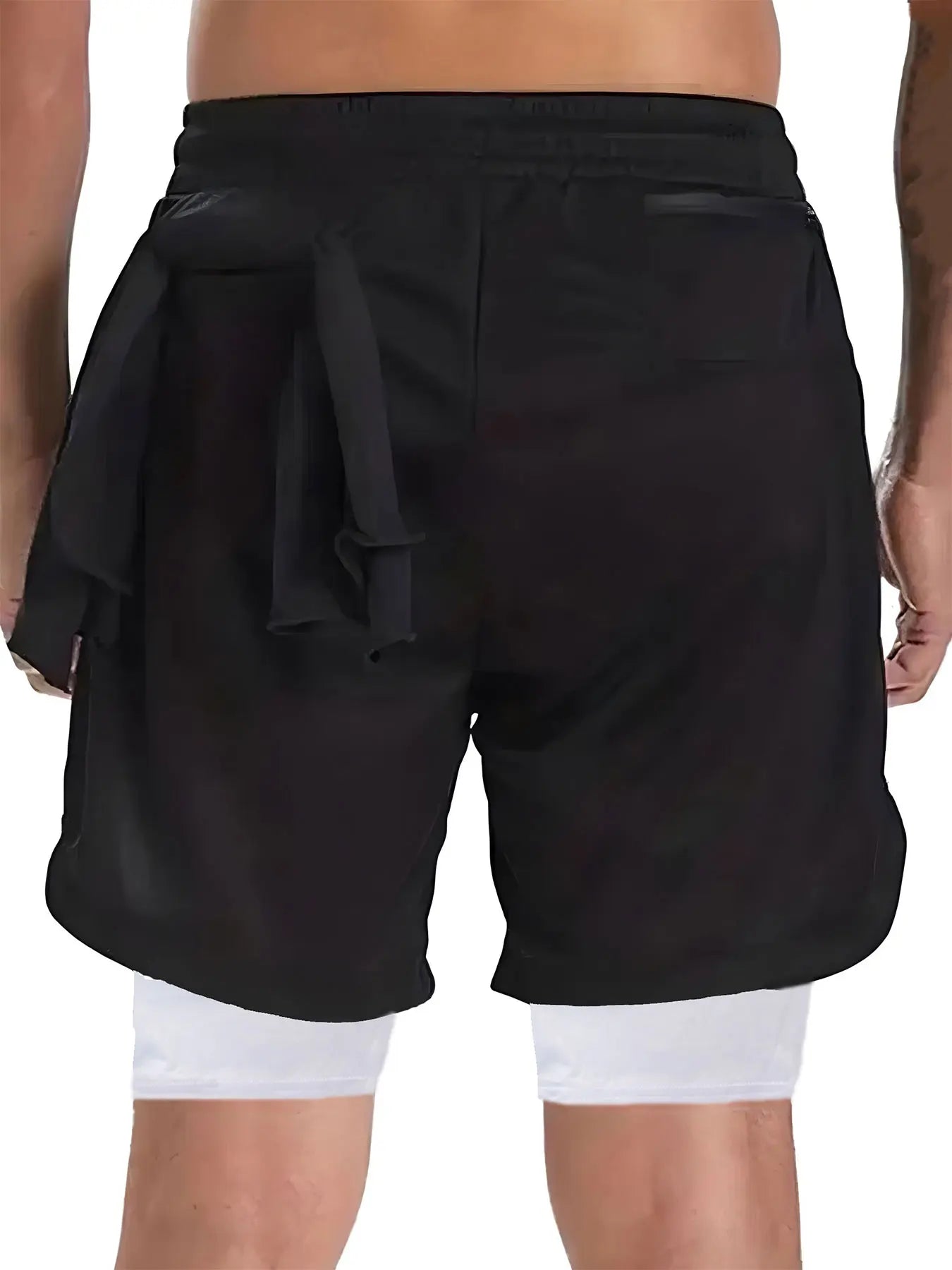 Men's Compression Shorts 2-in-1 Double Layer Beach Shorts Gym Fitness Running Quick Dry Short Pants Summer Print Sportswear