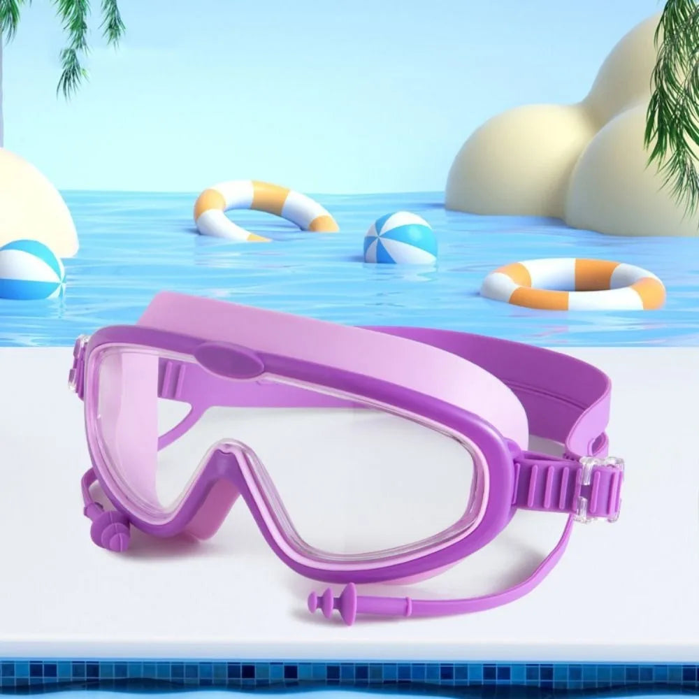 Swimming Gear Big Frame Swimming Goggles Anti Fog Wide View Swim Glasses Elastic Soft Swimming Eyewear Swimming Pool
