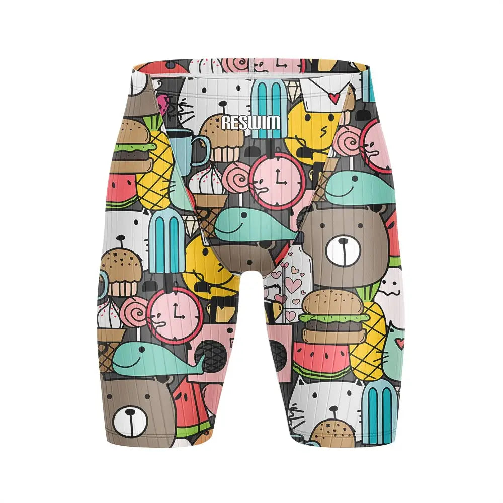 Men's Swim Trunks Jammer Surfing Shorts Athletic Competition Training Swimsuit Durable Chlorine Resistant Endurance Beach Trunks