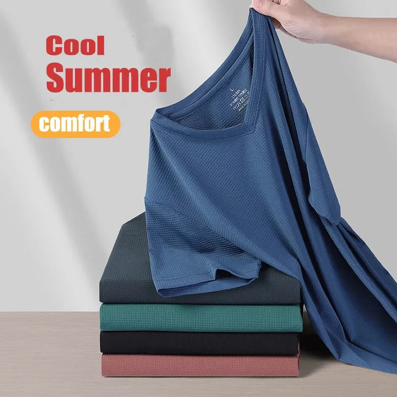 Plus Size 7XL 8XL 9XL Summer Workout V-Neck T Shirts For Men Moisture Wicking Athletic Men's Gym Jogging Performance T Shirts