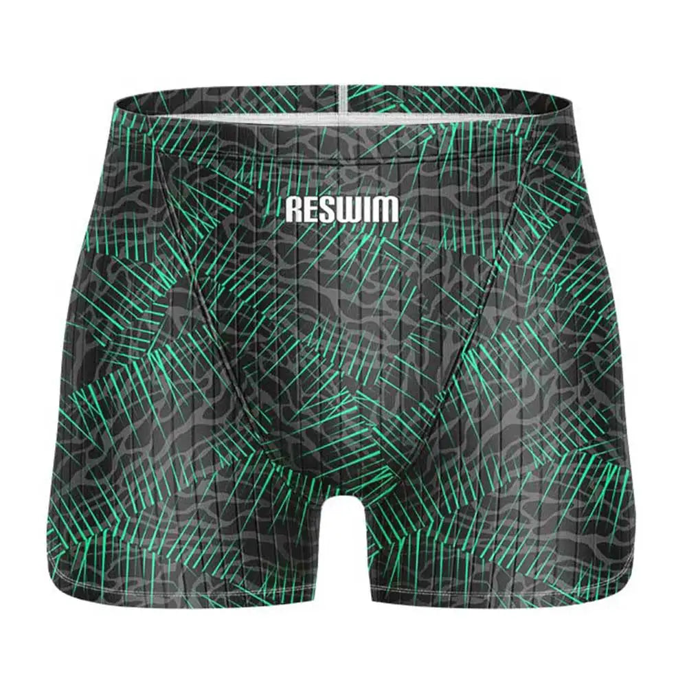 Men's Swim Jammer Swimsuit Shorts Swimming Trunks Athletic Training Swimwear Man Endurance Beach Tights Swimsuit Size 6XL