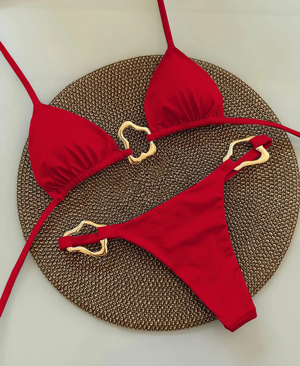 Halter Micro Bikini Women Swimsuit Solid Swimwear Thong Bikinis Set Brazilian Beach Wear Bathing Suit Biquini Female