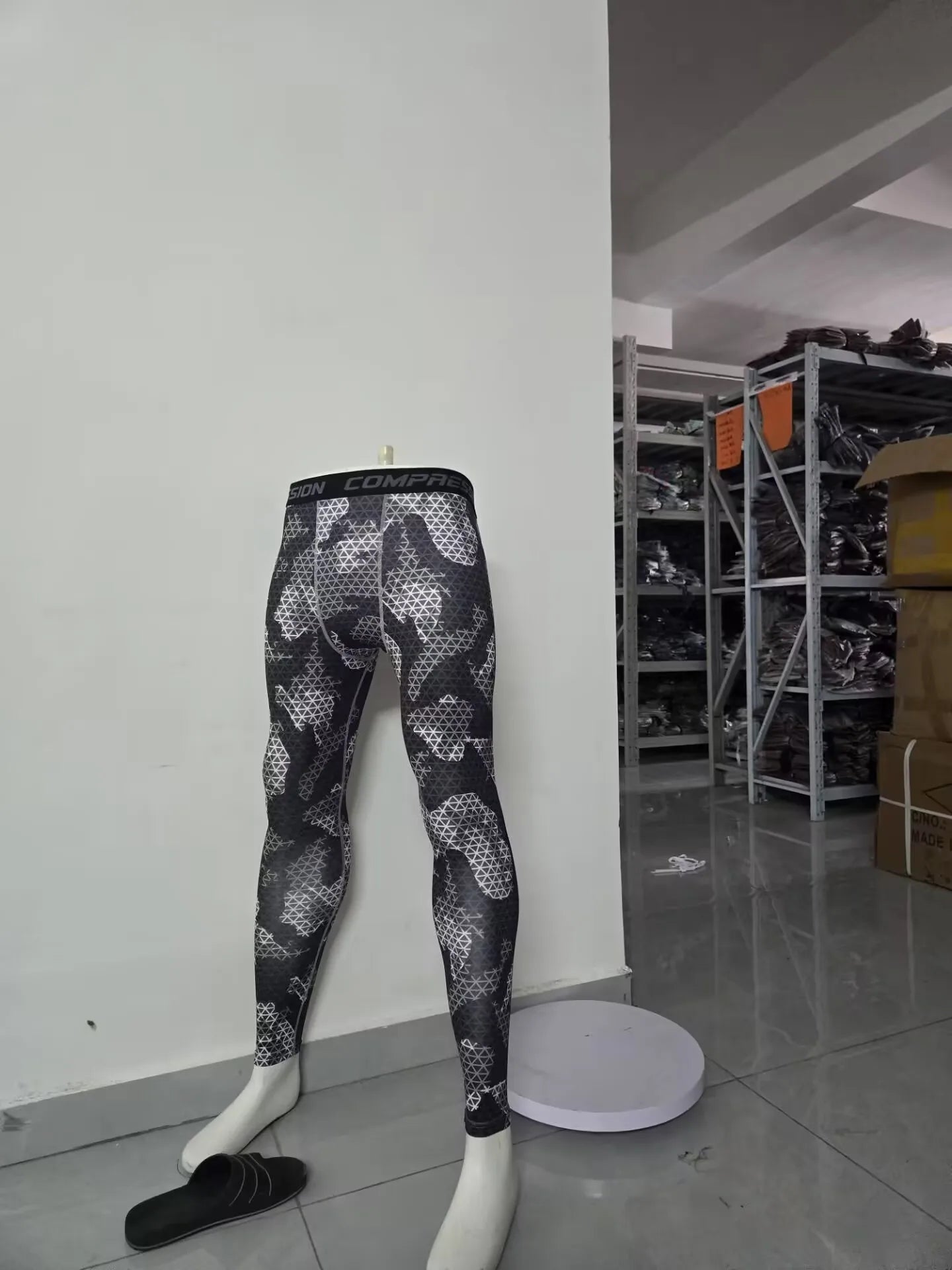 Men Camouflage Tights Man Fitness Compression Pants Quick-drying Rashguard Elastic Leggings for Gym Training