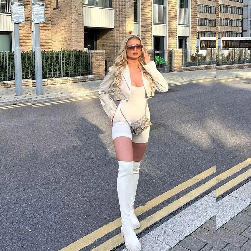Women's Ribbed Strappy Workout Playsuit