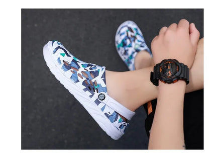 Men Sandals Light EVA Men's Casual Shoes Hole Shoes Clogs Home Garden Outdoor Male Beach Flat Slippers Big Size 49