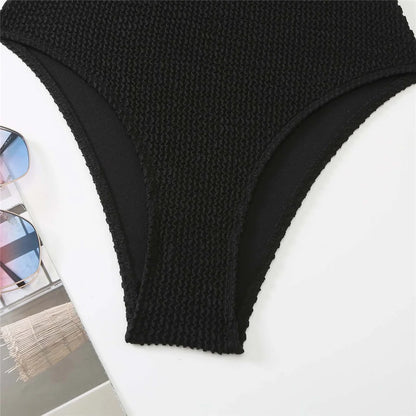 S - XL Ribbed Push Up Swimsuit Female Swimwear Women One Piece With Bra Cup Bather Bathing Suit Swim