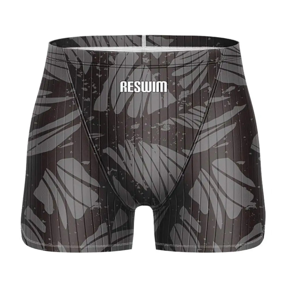 Men's Swim Jammer Swimsuit Athletic Training Racing Swimwear Swimming Trunks For Beach Tights Shorts Quick Dry Bathing Suit