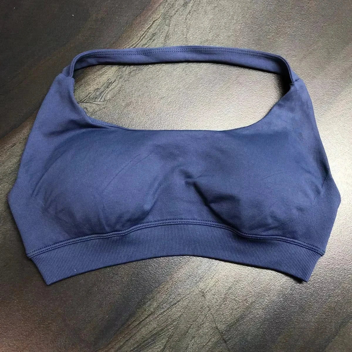 Halter Sports Bra for Women Neck Strap Bra Seamless Open Back Top Medium Support Gym Crop Top Stretchy Sportswear