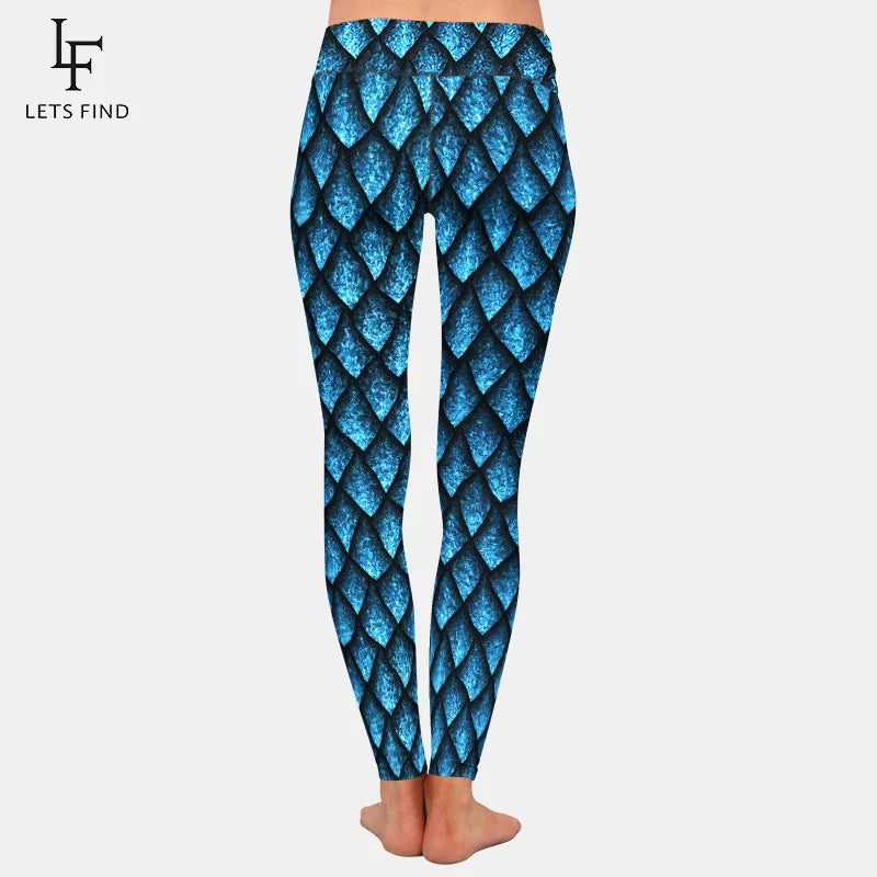 Fashion Fish Scales Pattern Leggings High Quality Fashions Milk Silk Women Leggings