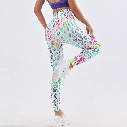 3D Print Tie Dye Sports Pants Women Seamless Leggings High Waist Fitness Push Up Leggings Gym Clothing Workout Tights