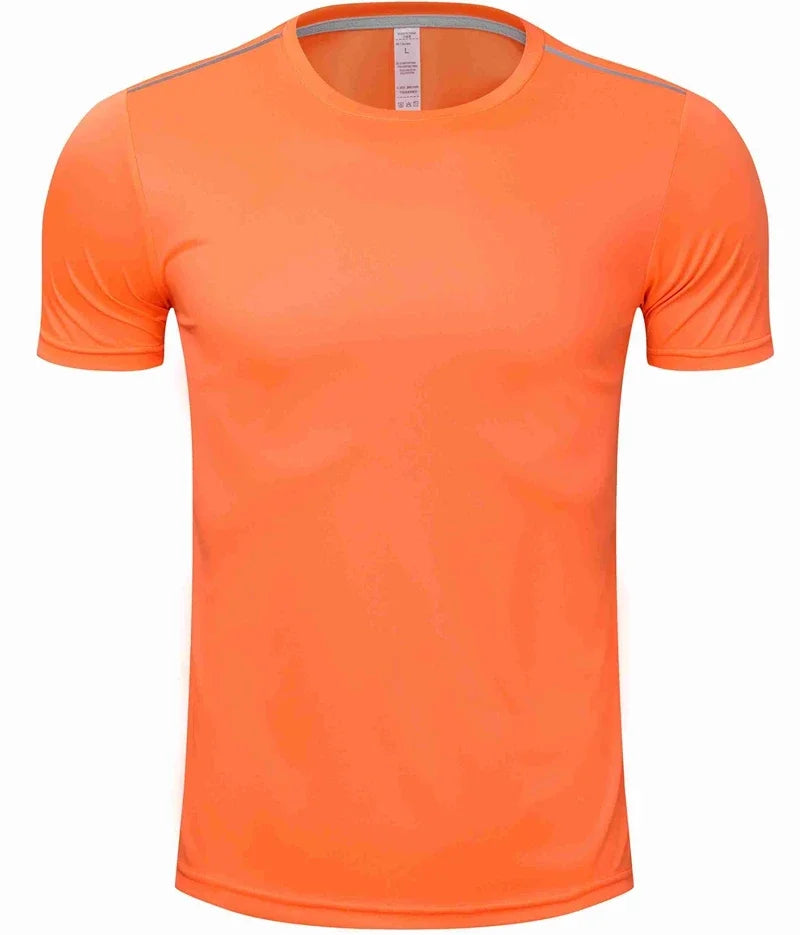 High quality spandex Men Women Kids Running T Shirt Quick Dry Fitness Shirt Training exercise Clothes Gym Sports Shirts Tops
