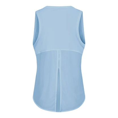 Women Summer  Open-Back Yoga Vest for  Loose-Fit and Moisture-Wicking Sleeveless   Running Fitness Shirt