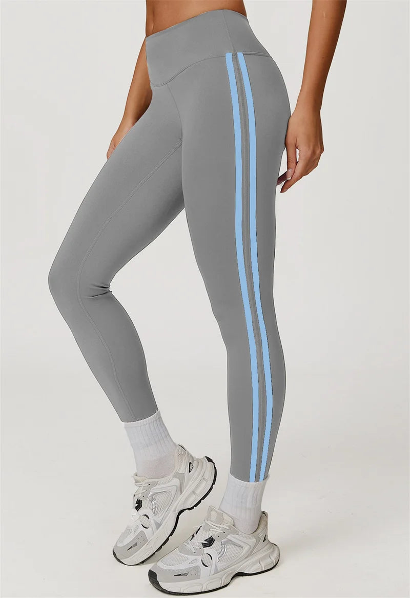 Side Lines Yoga Legging High Waisted Leggings for Women Buttery Smooth Soft Women Solid Yoga Stretchy Gym Tight Stripe