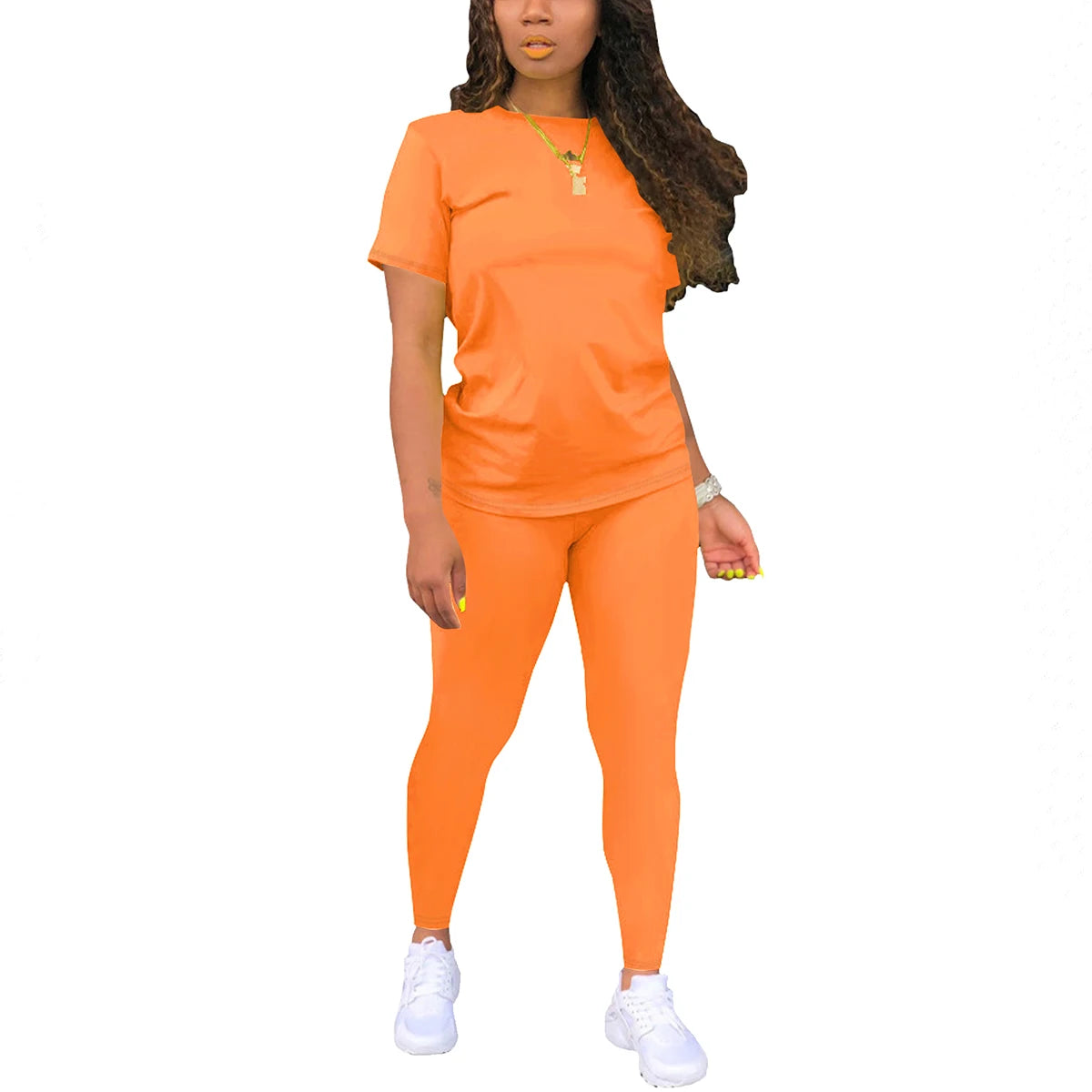 Summer Women's Short Sleeve Long Pants Set Multi-Functional Comfortable Fashionable Versatile Two-Piece Suit for Home And Travel