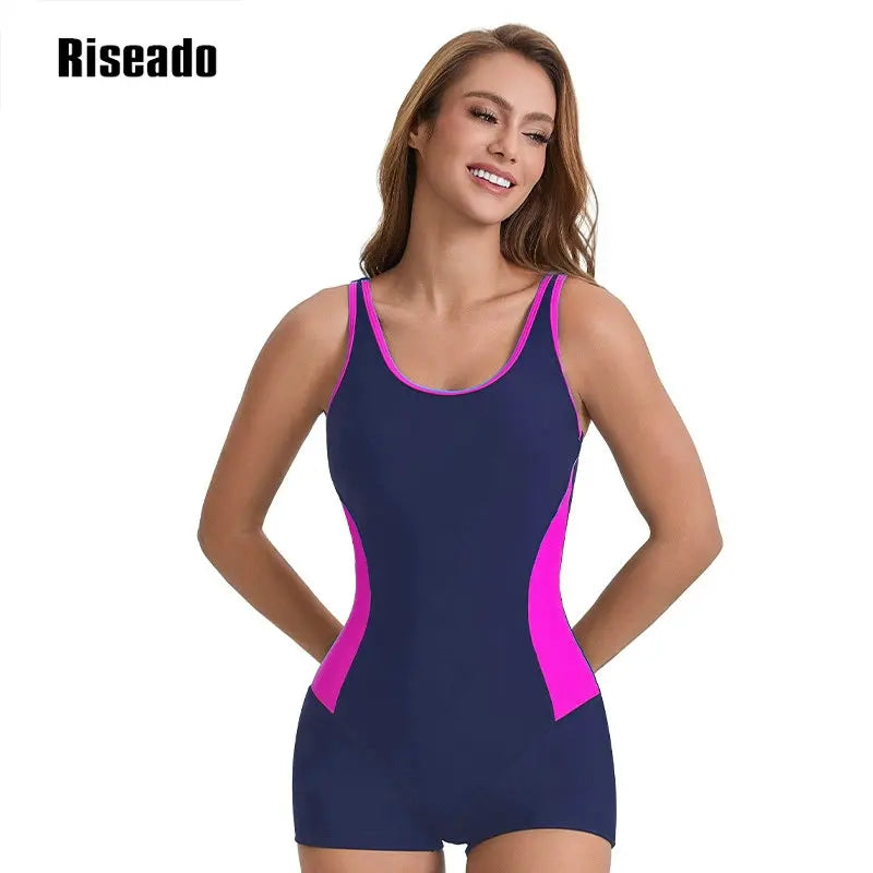 Female Athletic One Piece Swimsuit for Women Racerback Sport Swimsuits Modest Swimwear Training Competition