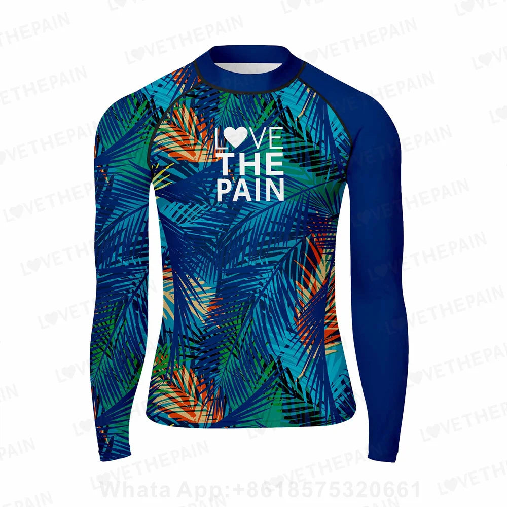 Men's Rash Guards Swimsuit Surf Suit Beach T-Shirts Sun UV Protection Long Sleeve Surfing Rashguard Sports Swim Tight Clothes