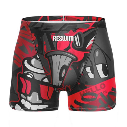 Swim Boxers Summer Swimming Trunks Men's Swim Jammer Surf Shorts Endurance Athletic Training Swimsuit Pants GYM Swimwear Beach Tights Shorts