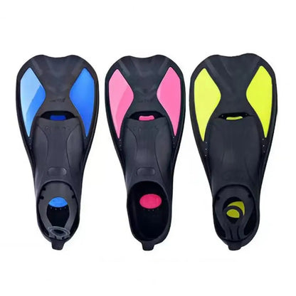 Diving Fins Swimming Training Fins Professional Snorkeling Flippers Short Blade Flippers Leg Strength Building Swimming Flippers