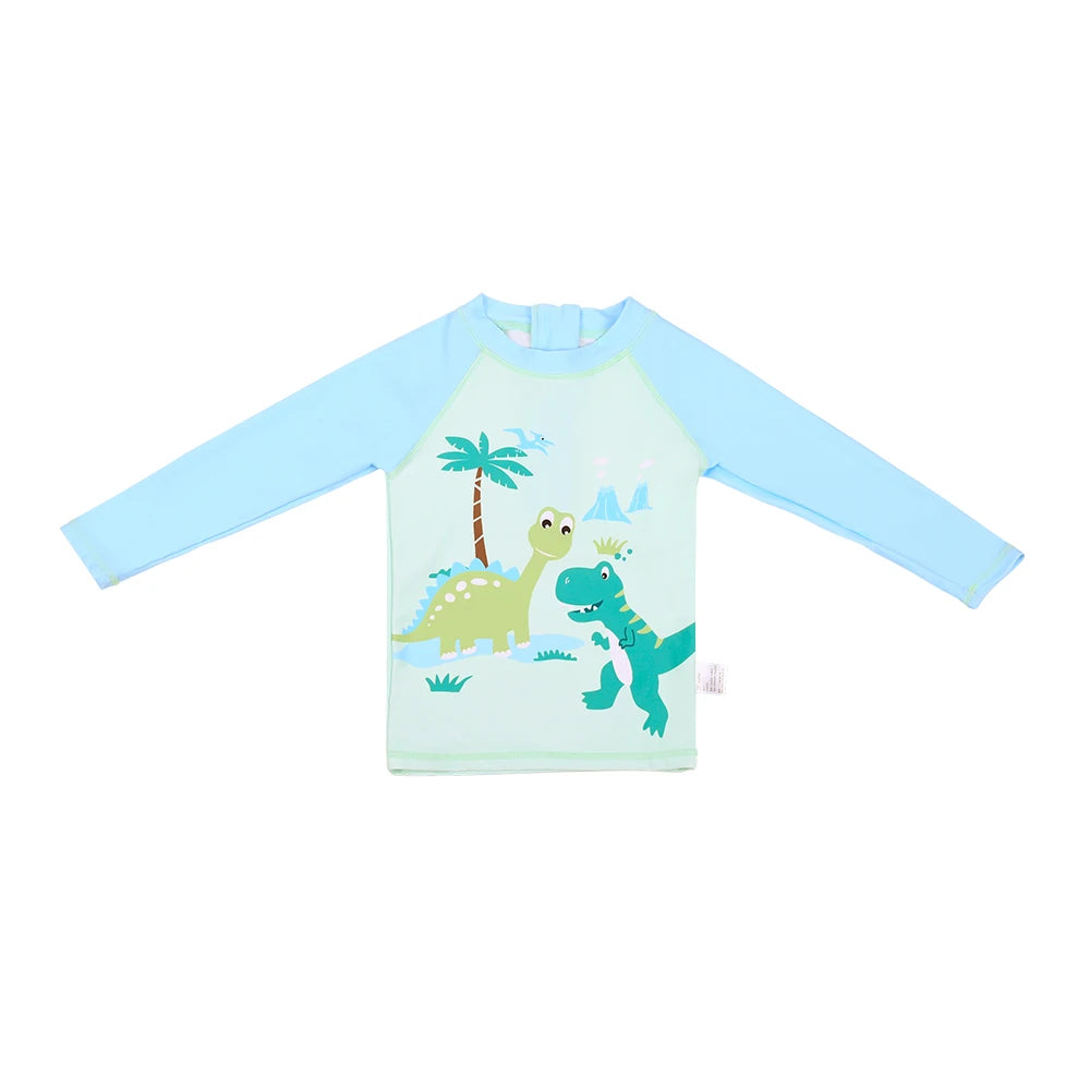3 Pcs New Boy's Swimsuit Sun Protection UPF 50+ Long Sleeve Swimming Sunsuit With Hat Split Bathing Suits Children
