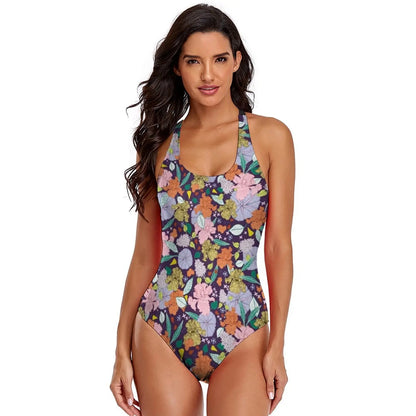 Floral Swimsuit Simple Swim Swimwear Women Wholesale 1 Piece Bathing Suit