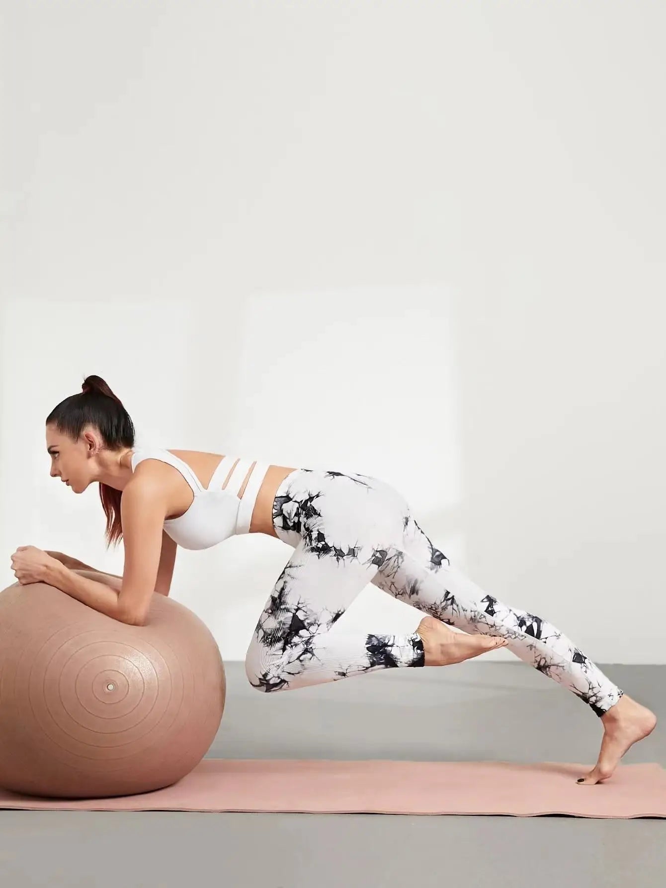 Hip Lifting Seamless Fitness Gym Leggings Tie-Dye Yoga Pants Women's Exercise Tights Tummy Control High Waist Workout Pants