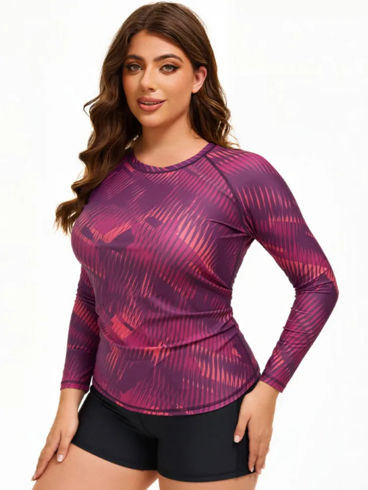 L-4XL Plus Size High Waist Tankini Women's Push Up Large Size 3XL 4XL Swimsuit Summer Tummy Control Swimwear Tankini Rash Guard Sets