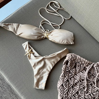 Micro Bikini Women Swimsuit Push Up Swimwear Bikini Set Brazilian Biquini Female Swimming Suit Starfish Beachwear