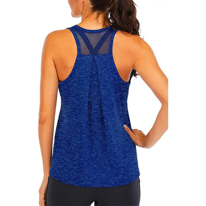Yoga Shirt Female Style T-Shirt Loose Fitness Tops Vest Women Sleeveless Sport Tee Quick-Drying Gym Running Workout Blouse