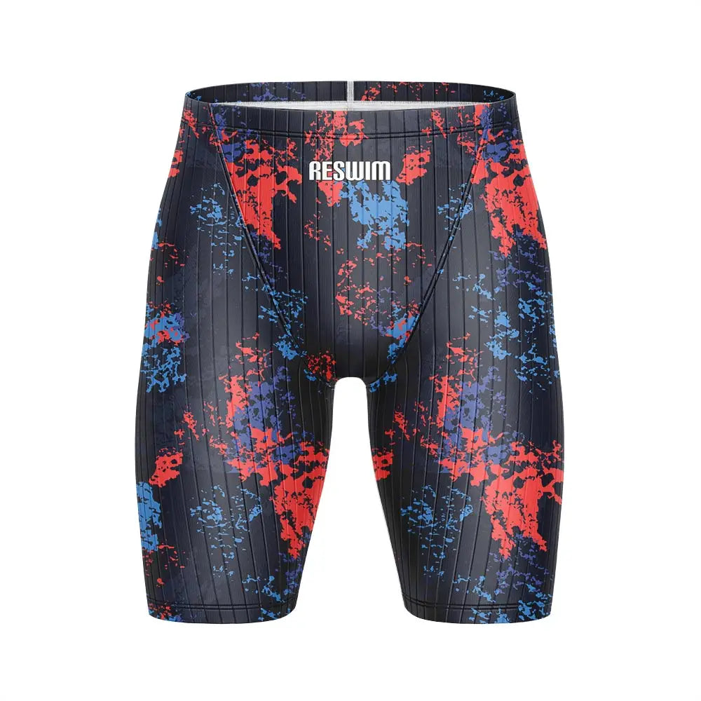 Summer Men's Beach Swimming Trunks Pro Swim Jammer Endurance Athletic Training Swimsuit Shorts Swimwear Jammer Tights Surf Pants