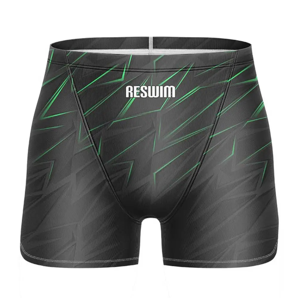 Summer Men's Swim Jammer Swimsuit Shorts Swimming Trunks Beach Tights Shorts Surfing Diving Swimwear Gym Jammers Lycra Pants
