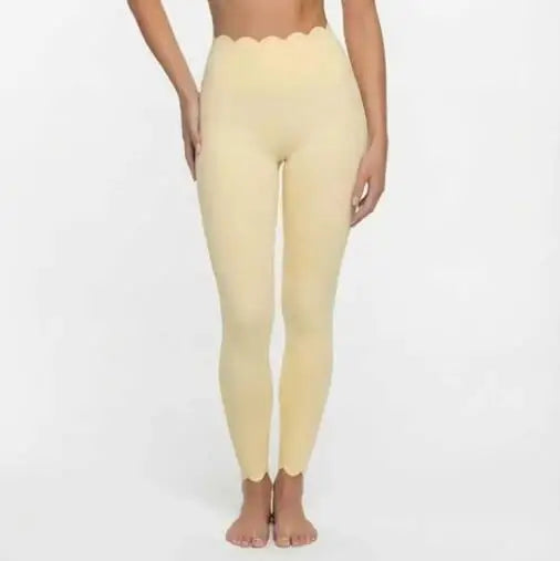 Laser Wave Plastic Elastic High Waist Tight Pants for Women, Speed Drying Fitness Running, Tight Bottom Pants XP172
