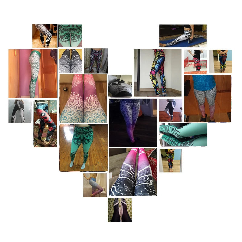 LI-FI Print Yoga Pants Women Unique Fitness Workout Sports Running Leggings Push Up Gym Wear Elastic Slim