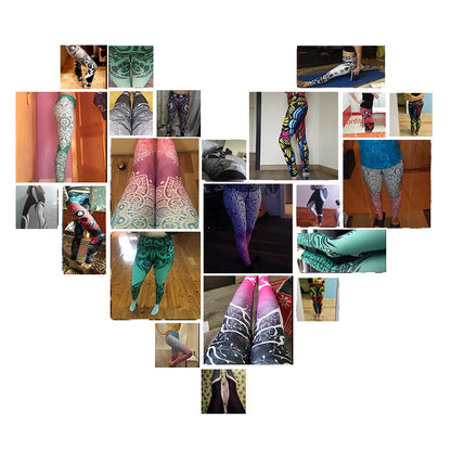 LI-FI Print Yoga Pants Women Unique Fitness Workout Sports Running Leggings Push Up Gym Wear Elastic Slim