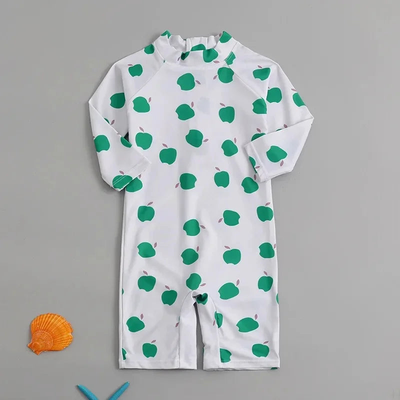 Children's One-Piece Swimsuit Quick-Drying Beachwear for Boys And Girls Baby Swimwear Sun Protection Hot Spring Swimming Costume