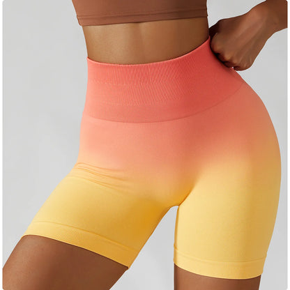 Summer Seamless High Waist Yoga Shorts Butt Lift Cycling Shorts Gym Shorts Women Pants Breathable Tie-dye Sports Leggings Women
