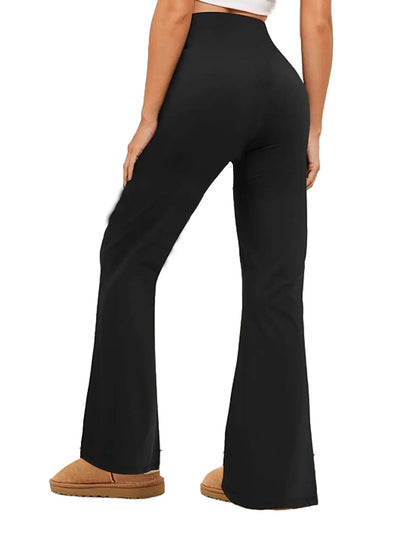 High Waisted Fleece lining Flare Leggings for Women - Super Soft Pants with Tummy Control, Perfect for Yoga Practice
