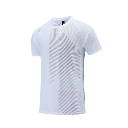 Mermaid Curve Summer Men's Short-sleeved Sports T-shirt Quick-drying Clothes Loose Casual Wear Running Top Fitness Clothes